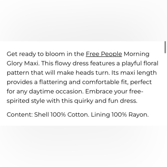 Free People Women Morning Glory Maxi Cotton Stretchy Flowing Long Sleeve New M-L - Picture 9 of 16